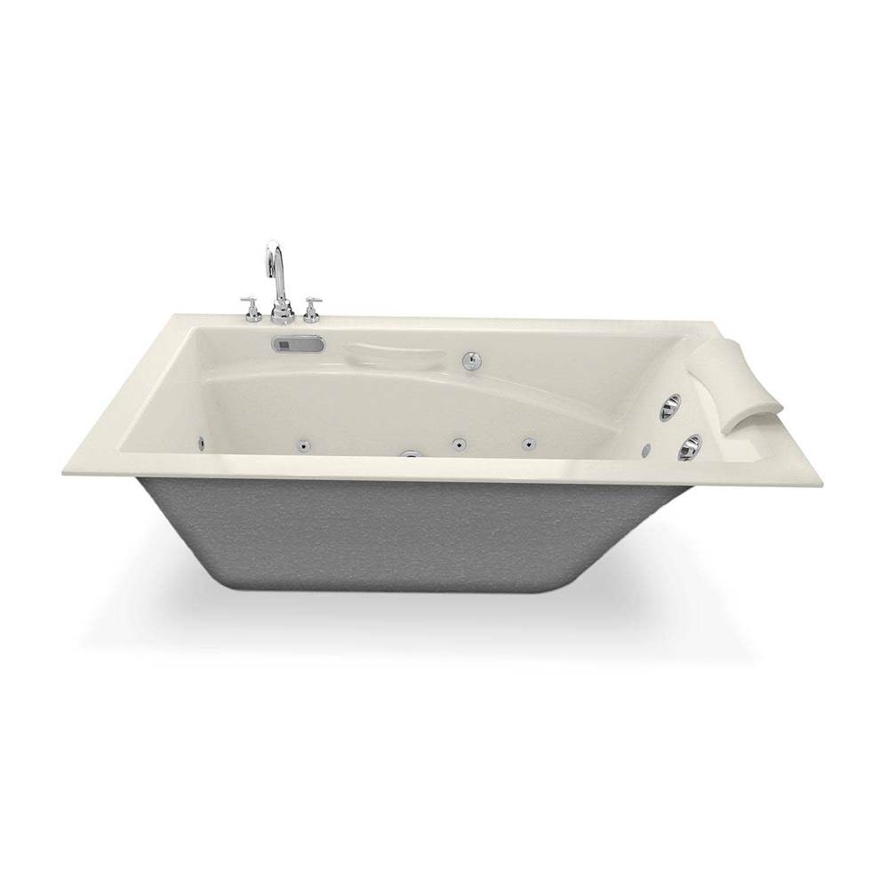 Maax Canada Optik 65.75 in. x 36 in. Alcove Bathtub with Hydrofeel System Right Drain in Biscuit